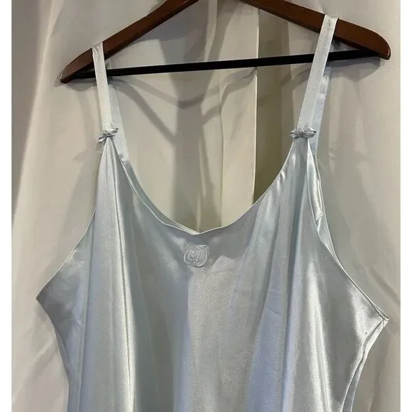 Vintage Christian Dior Light Blue Lingerie Nightgown Slip Dress 3X - Picture 3 of 5